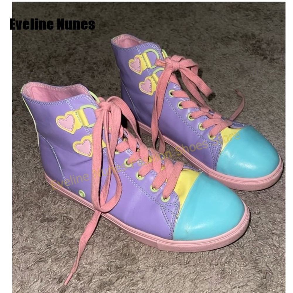 Women Shoes Heels - Y2K Girl Sweet High Top Sneakers