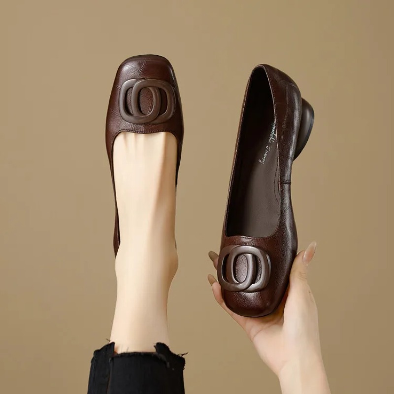Women Shoes Heels - French Style Women Shoes Pumps Leather