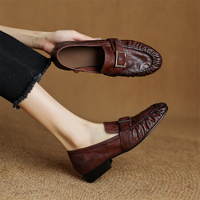Women Shoes Heels - New Autumn Genuine Leather Women Pumps