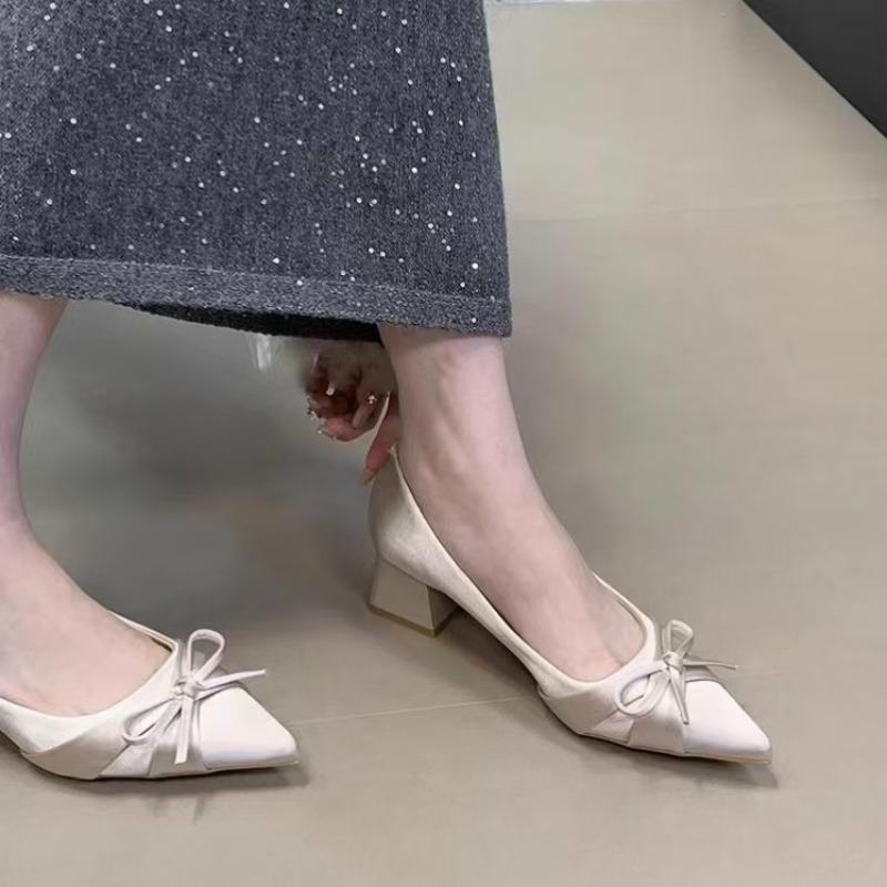 Retro Mid-length Single Shoes  - Women Shoes Heels review and price