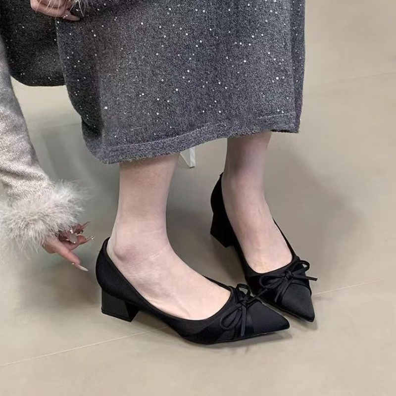 Retro Mid-length Single Shoes  - Women Shoes Heels review and price