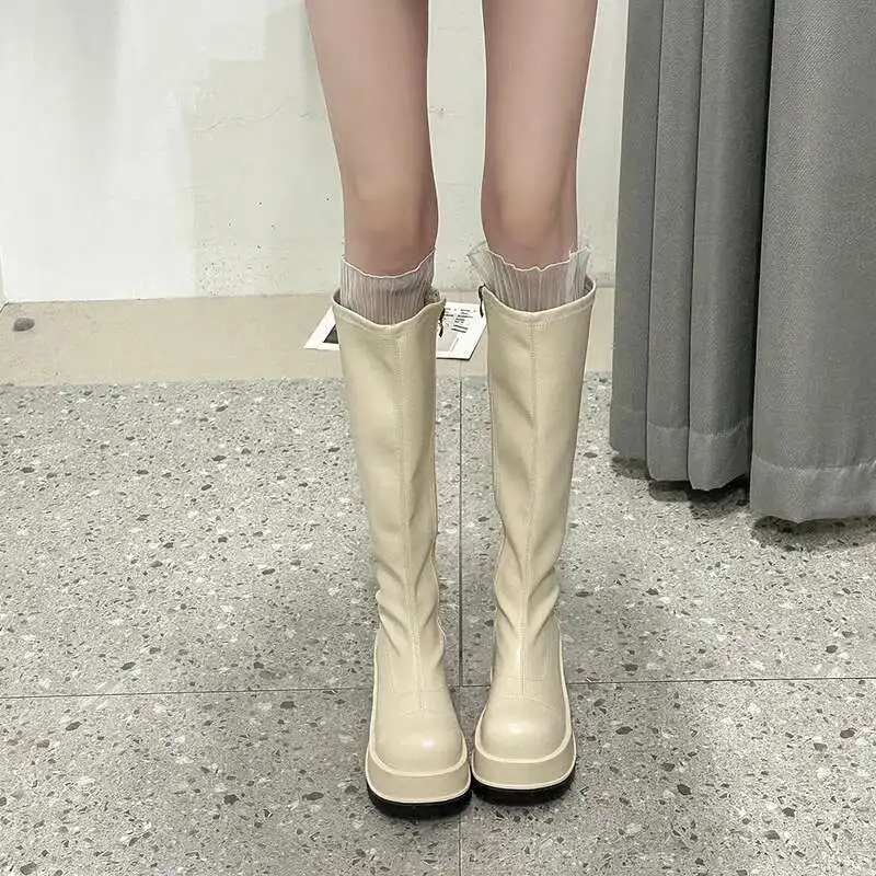 High Boots Women Round Head Mi - Women'S Shoes For Fall review and price