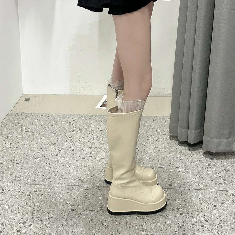 High Boots Women Round Head Mi - Women'S Shoes For Fall review and price