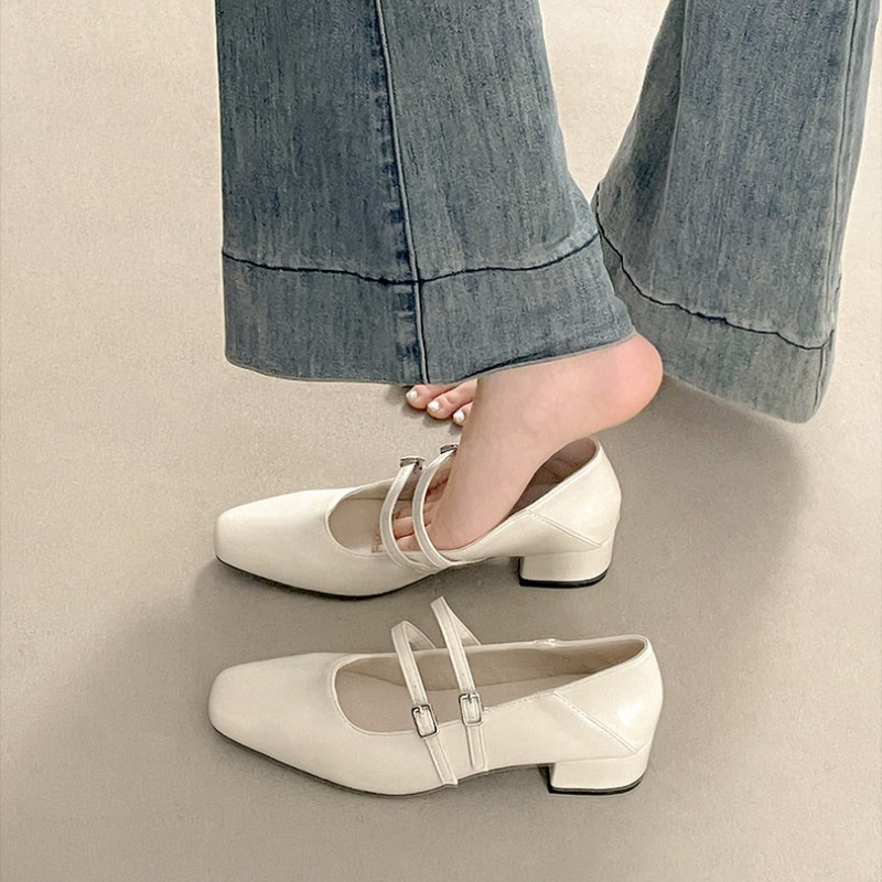 Square Toe Low Heel Women Silv - Women Shoes Heels review and price