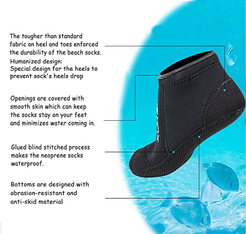 3mm Neoprene Diving Socks Beac - Women'S Shoes For Neuropathy review and price